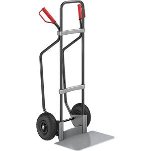 Sackkarre mit Kufen, schwarz, Schaufel-BxT 450 x 350 mm, verzinkt, Luftbereifung eurokraft pro Image
