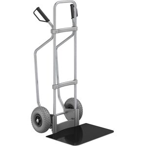 Sackkarre mit Kufen, verzinkt, Schaufel-BxT 450 x 500 mm, schwarz, PU-Bereifung, ab 5 Stk eurokraft pro Image