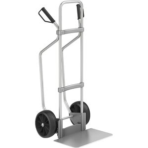 Aluminium-Sackkarre mit Kufen, Schaufel-BxT 450 x 350 mm, Alu, Vollgummibereifung eurokraft pro Image