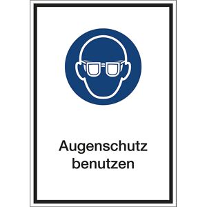 kaiserkraft Kombizusatzschilder für Gebotszeichen, Augenschutz benutzen, Kunststoff, LxHxT 210 x 297 x 1 mm Image