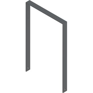 Fahrradanlehnbügel, feuerverzinkt, eisenglimmer, gerade Ausführung, BxT 750 x 80 mm Schake Image