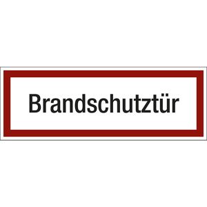 kaiserkraft Brandschutzkennzeichen für die Feuerwehr, Brandschutztür, VE 10 Stk, Folie, LxH 297 x 105 mm Image