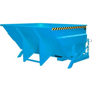 XXL-Kippbehälter mit Aufrichthilfe, Volumen 3 m³, lichtblau eurokraft pro Image