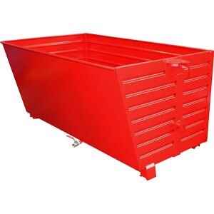 Späne-Stapelkipper BSL mit Lochblechboden, Volumen 2 m³, feuerrot eurokraft pro Image