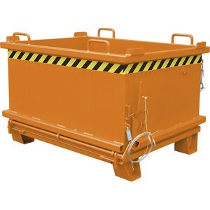 Klappbodenbehälter SB, Volumen 0,5 m³, Traglast 1000 kg, gelborange eurokraft pro Image