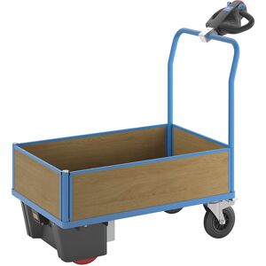 Plattformwagen mit Elektroantrieb, 4 halbhohe MDF-Wände, LxBxH 1370 x 700 x 1300 mm eurokraft pro Image