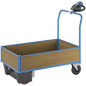 Plattformwagen mit Elektroantrieb, 4 halbhohe MDF-Wände, LxBxH 1570 x 800 x 1300 mm eurokraft pro Image