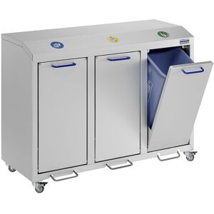Alu-Wertstoffsammler G®-COLLECT, Volumen 3 x 45 l, silber Gmöhling Image