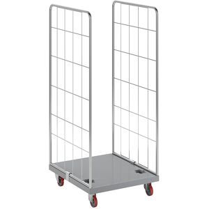 Hygiene-Rollbehälter, Edelstahl, mit 2 Seitengittern eurokraft pro Image