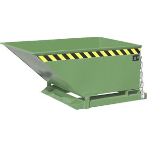 Späne-Kippmulde, niedrige Bauform, Volumen 400 Liter, resedagrün eurokraft pro Image