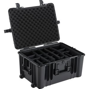 kaiserkraft Schaumstoff-Universalkoffer, 70 l, mit Trennstegen, Außen-LxBxH 665 x 495 x 340 mm, schwarz Image