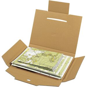 Flachformat-Verpackung, mit Verschlusslasche, VE 25 Stk, Innen-LxBxH 470 x 350 x 30 mm, ab 10 VE ratioform Image