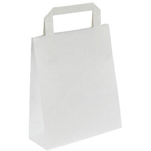 Papiertragetasche, weiß, LxBxH 180 x 80 x 220 mm, 70 g/m², VE 500 Stk ratioform Image