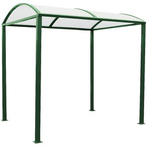 Überdachung für Fahrräder, Haltestellen, Eingänge, Grundmodell ohne Verkleidung, moosgrün PROCITY Image