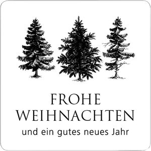 Geschenketiketten, Frohe Weihnachten, Tannenbäume, VE 500 Stk, LxB 35 x 35 mm ratioform Image