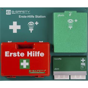 Erste-Hilfe-Station, CLASSIC No. 1, inkl. Augenspülflaschen, Pflaster, Erste-Hilfe-Koffer B-SAFETY Image