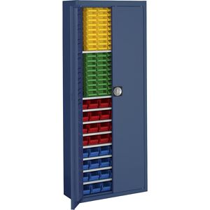 Magazinschrank mit Sichtlagerkästen, HxBxT 1740 x 680 x 280 mm, einfarbig, blau, 138 Kästen mauser Image