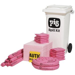 Fahrbares Notfall-Kit, klein, Ausführung Chemikalien, absorbiert 80,7 l PIG Image