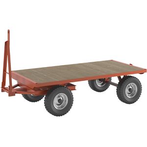 kaiserkraft Schlepperanhänger, 2-Rad-Drehschemel-Lenkung, Tragfähigkeit 5 t, Ladefläche 2,5 x 1,25 m, Luftreifen Image