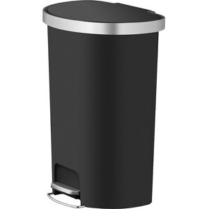 Treteimer Hana, halbrund, Volumen 55 l, BxHxT 365 x 670 x 480 mm, schwarz EKO Image