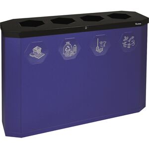 kaiserkraft Wertstoffsammler Sixco smart, Volumen 4 x 45 l, ultramarinblau Image