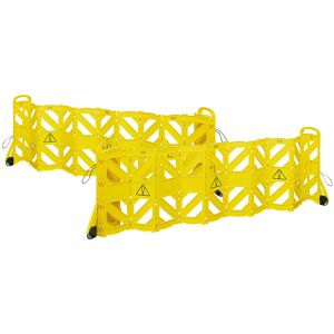 Absperrzaun aus Polyethylen, mobil, mit 16 beweglichen Elementen, VE 2 Stk, gelb Rubbermaid Image