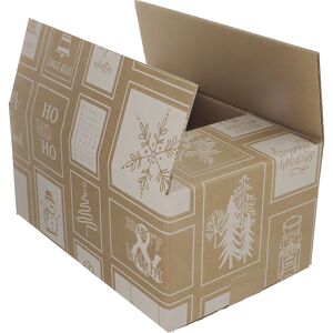 Versandkarton Happy Holidays, natur, 15 Stk, LxBxH 390 x 290 x 177 mm, ab 5 VE ratioform Image