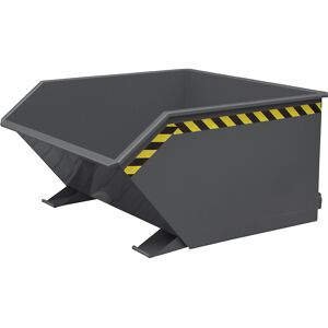 Kippbehälter, in niedriger Bauhöhe, Volumen 500 l, anthrazitgrau RAL 7016 Eichinger Image