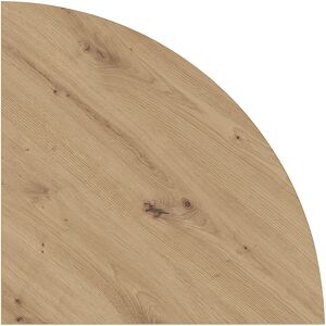 Verkettungsplatte, 90° Viertelkreis, BxT 800 x 800 mm, Asteiche eurokraft pro Image