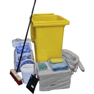 Leckage-Notfallset, in Kunststoff-Tonne, Farbe gelb, Ausführung universal eurokraft basic Image