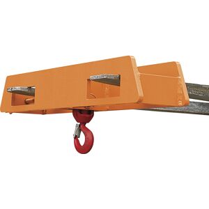 Stapler-Aufsatz mit Lasthaken, über 2 Gabelzinken, Tragfähigkeit 5000 kg, orange Eichinger Image