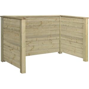 kaiserkraft Mülltonnenverkleidung Plank Profil, Holz, LxBxH 1940 x 970 x 1080 mm, natur Image