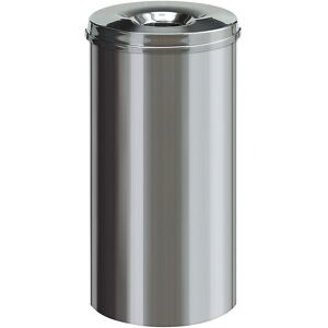 Sicherheits-Papierkorb, Edelstahl, selbstlöschend, Volumen 50 l, HxØ 625 x 335 mm, glänzend Brabantia Image