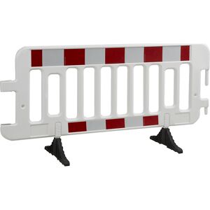 Absperrgitter, HDPE, Folie retroreflektierend, ohne Leitfunktion, weiß / rot CrashStop Image