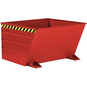 Kippbehälter, kompakte Bauweise, Volumen 0,9 m³, feuerrot eurokraft pro Image
