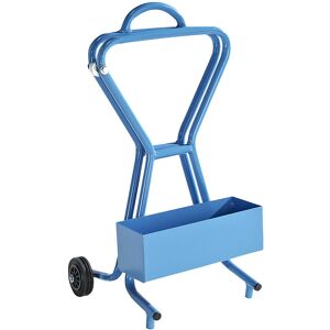 Bandabroller für Stahlband, für Spezialspule, Bandbreite 16 mm, fahrbar, mit Ablagefach ratioform Image