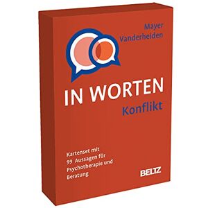 Claude-Hélène Mayer - Konflikt in Worten: Kartenset mit 99 Aussagen für Psychotherapie und Beratung. Mit 8-seitigem Booklet im Stülpkarton, Kartenformat 5,9 x 9,2 cm (Beltz Therapiekarten) - Preis vom 18.09.2025 05:07:49 h Image