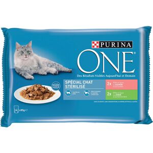 24x 85g PURINA ONE Sterilcat Lachs und Truthahn Katzenfutter nass Image