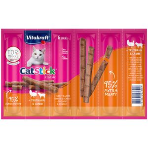 6x 6g Cat Stick Classic Truthahn & Lamm Vitakraft Katzensnacks Image