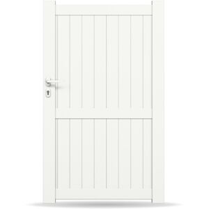 Gardengate Gartentor, Weiss RAL 9016, Einzeltor, Modell Winterthur, Aluminium, Weiss, flexible Befestigungssysteme, individuell konfigurierbar Image
