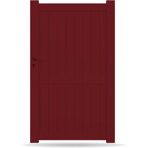 Gardengate Gartentor, Purpurrot RAL 3004, Einzeltor, Modell Köniz, Aluminium, Weiss, flexible Befestigungssysteme, individuell konfigurierbar Image
