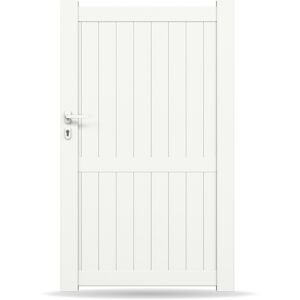Gardengate Gartentor, Weiss RAL 9016, Einzeltor, Modell Köniz, Aluminium, Weiss, flexible Befestigungssysteme, individuell konfigurierbar Image