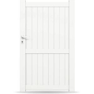 Gardengate Gartentor, Weiss RAL 9016, Einzeltor, Modell Ostermundigen, Aluminium, Weiss, flexible Befestigungssysteme, individuell konfigurierbar Image