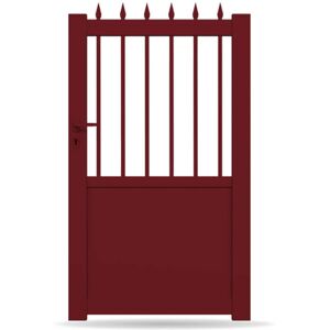 Gardengate Gartentor, Purpurrot RAL 3004, Einzeltor, Modell Chur, Aluminium, Weiss, flexible Befestigungssysteme, individuell konfigurierbar Image