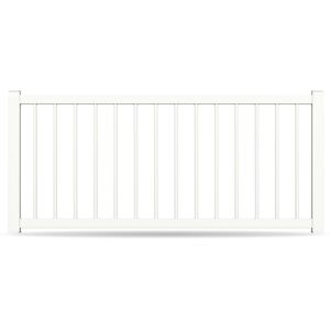 Gardengate Zaun, Aluminium, Weiss RAL 9016, Modell Lyss, flexible Befestigungssysteme, Zaunelement individuell konfigurierbar Image