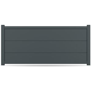 Gardengate Zaun, Aluminium, Anthrazit, Modell Zug, flexible Befestigungssysteme, Zaunelement individuell konfigurierbar Image