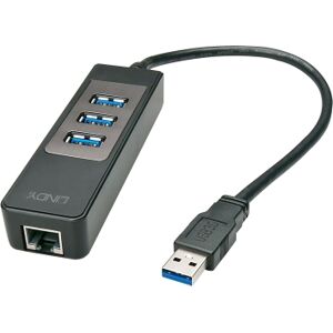 Lindy 43176 USB 3.0 Hub / Ethernet Konverter Image