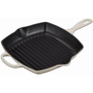 LE CREUSET Grillpfanne quadratisch 26x26cm Signature Meringue creme EG Image