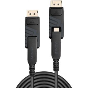 Lindy 38480 - Fibre Optic Hybrid Mini DisplayPort 1.4 Kabel mit abnehmbaren DP-Steckern - 10m Image