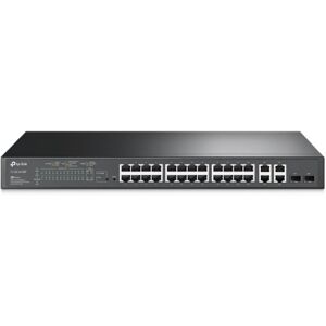 TP-Link TL-SL2428P - JetStream 24-Port 10/100Mbps + 4-Port Gigabit Smart Switch with 24-Port PoE+ Image